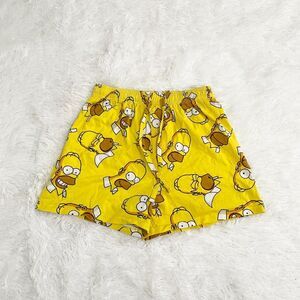 Unisex Universal Studios The Simpsons Shorts in Yellow Size Large